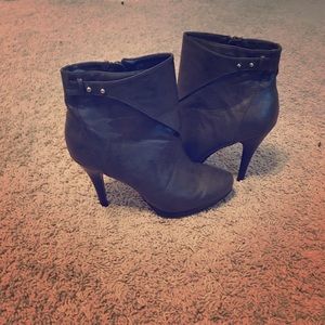 Cathy Jean Charcoal Ankle Boots